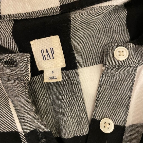 Gap black/white plaid flannel dress. Size S. - Picture 6 of 8